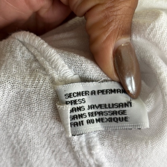 Oh my Gauze Lynn Cotton Gauze Blouse Snow Size 3 V Neck XXL Lagenlook - Picture 8 of 10